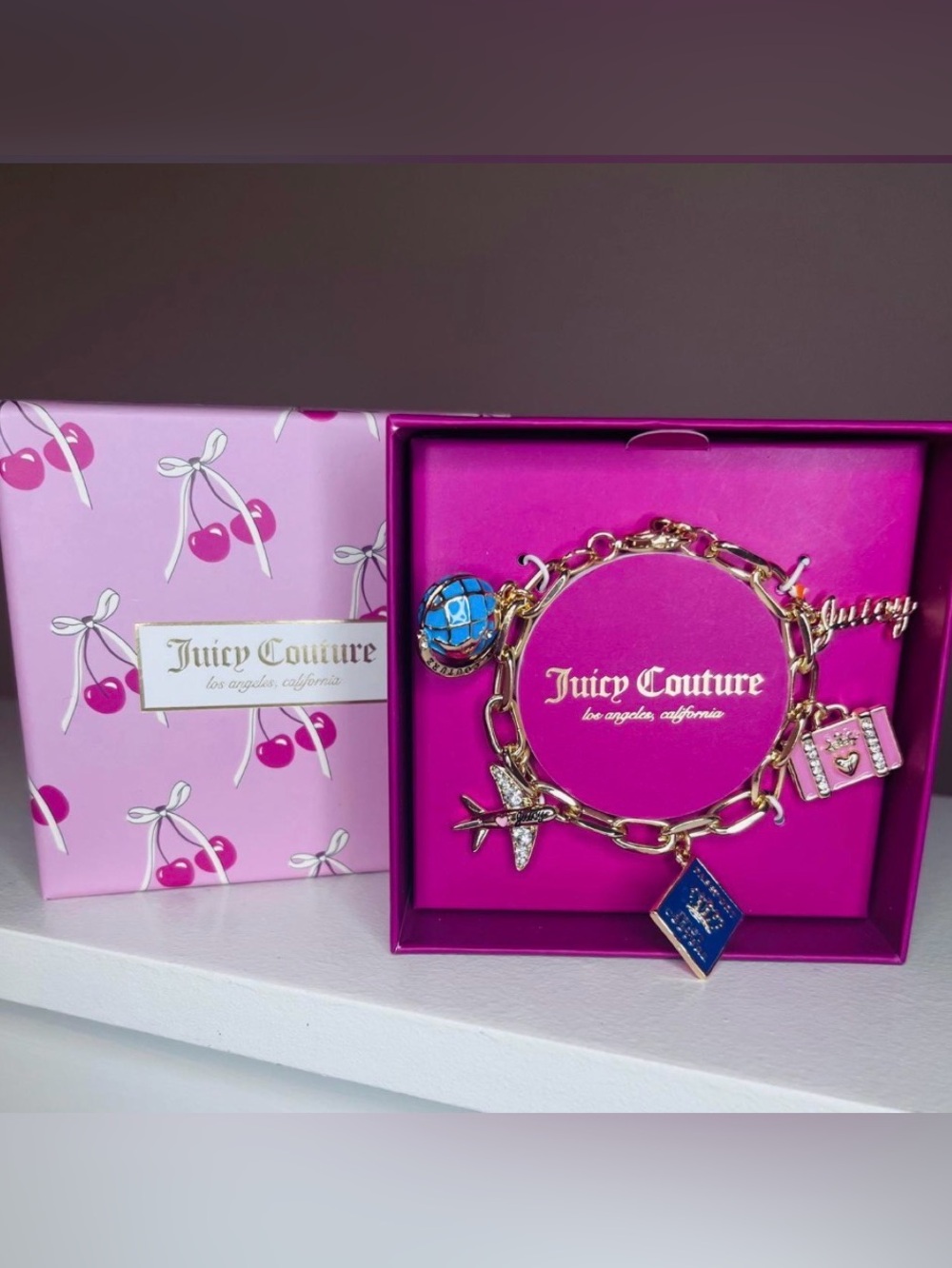 Juicy Couture Travel Icon Charm Bracelet NIB